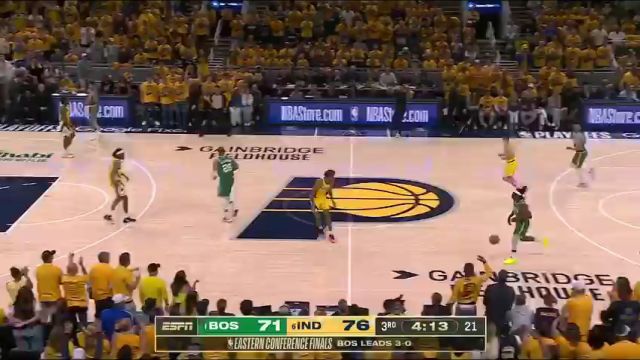 NBA季后赛：凯尔特人vs步行者英文原声全场回放