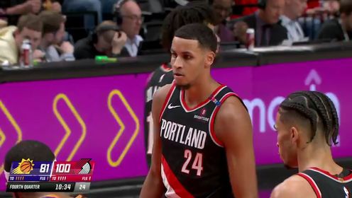 《NBA全场集锦》【回放】NBA常规赛：太阳vs开拓者英文原声全场回放