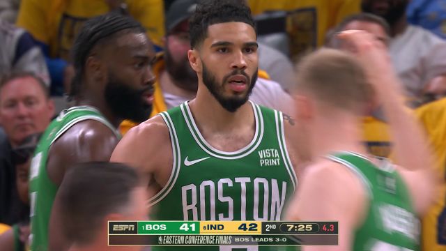 NBA季后赛：凯尔特人vs步行者英文原声全场回放