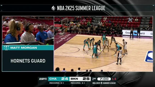 NBA夏季联赛：黄蜂vs篮网第2节英文原声回放