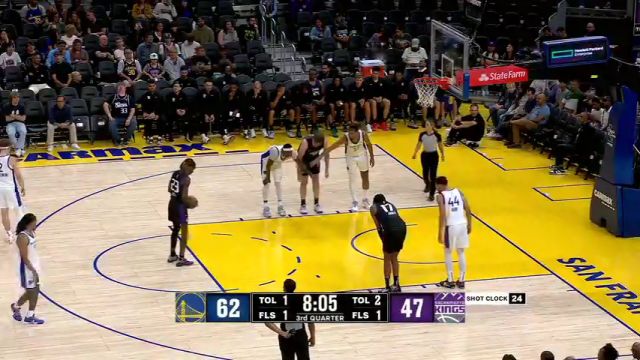 NBA夏季联赛：国王蓝队vs勇士第3节英文原声回放
