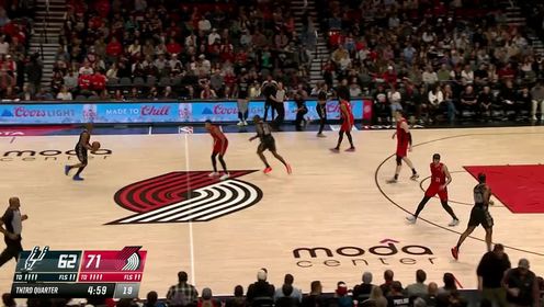 《波特兰开拓者》【回放】NBA常规赛：马刺vs开拓者第3节英文原声回放