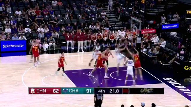 NBA夏季联赛：中国男篮vs黄蜂第4节中文解说回放