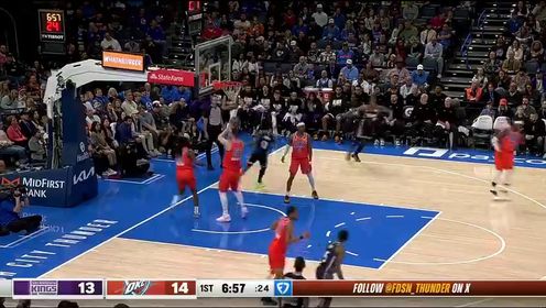 《俄克拉荷马雷霆》NBA常规赛：国王vs雷霆第1节英文原声回放