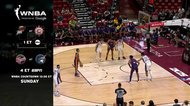 NBA夏季联赛：太阳vs勇士英文原声全场回放