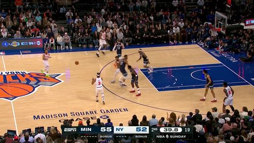 《NBA全场集锦》主打一个毫不讲理 布伦森三分线外接球就投正中靶心