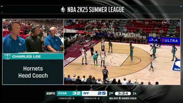 NBA夏季联赛：黄蜂vs尼克斯第2节英文原声回放