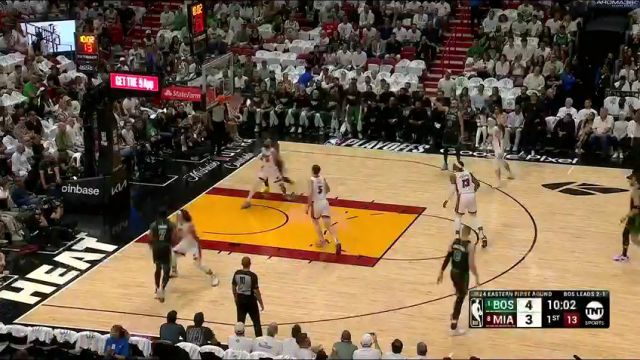 NBA季后赛：凯尔特人vs热火第1节英文原声回放