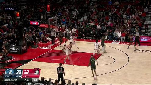 《波特兰开拓者》【回放】NBA常规赛：森林狼vs开拓者第2节中文解说回放
