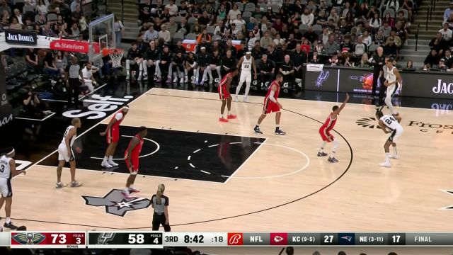 文班亚马vs鹈鹕集锦 全场砍下17分13篮板连续送出大帽守护禁区
