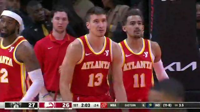 篮网vs老鹰第1节英文原声回放