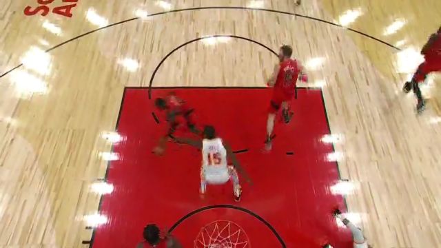 NBA常规赛：老鹰vs猛龙第4节英文原声回放