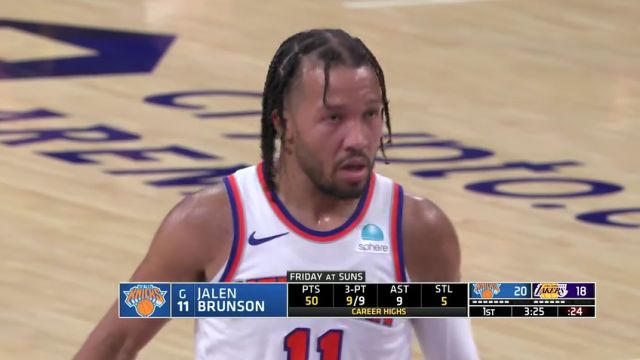 尼克斯vs湖人第1节英文原声回放