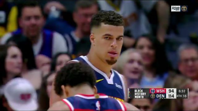 NBA常规赛：奇才vs掘金第4节英文原声回放