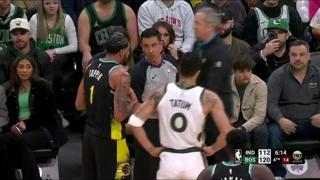 NBA常规赛：步行者vs凯尔特人第4节英文原声回放