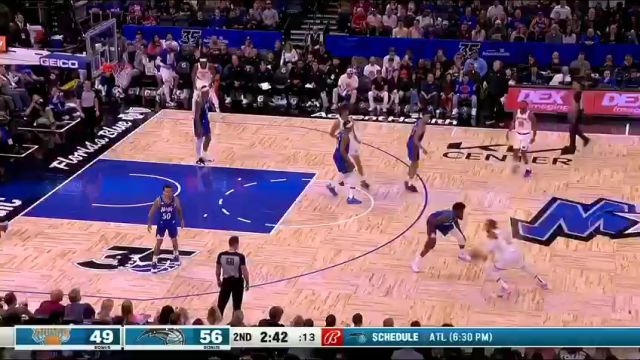 NBA常规赛：尼克斯vs魔术英文原声全场回放