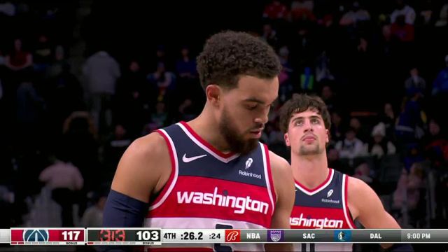 NBA常规赛：奇才vs活塞第4节英文原声回放