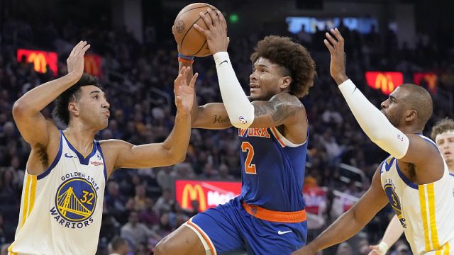 麦克布莱德vs勇士集锦 生涯新高29分飙中6记三分箭箭穿心