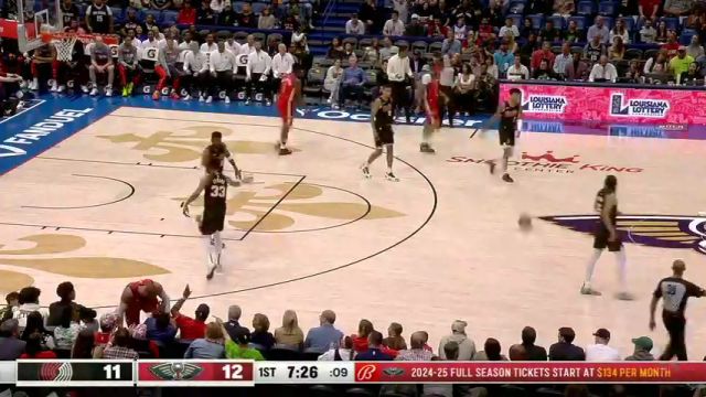 NBA常规赛：开拓者vs鹈鹕英文原声全场回放
