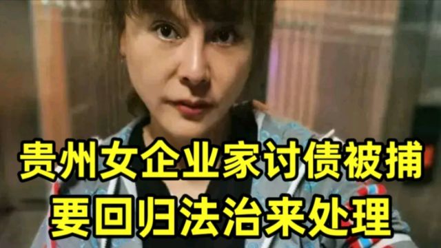 贵州女企业家讨债被捕,不管真相如何,都要用法治处理,法大于权