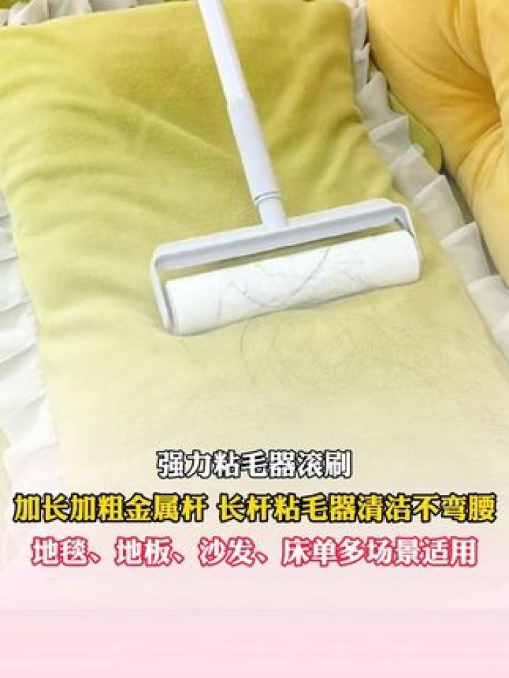家里养宠物和爱掉头发的,推荐这个长柄粘毛器,不管是粘头发还是灰尘都