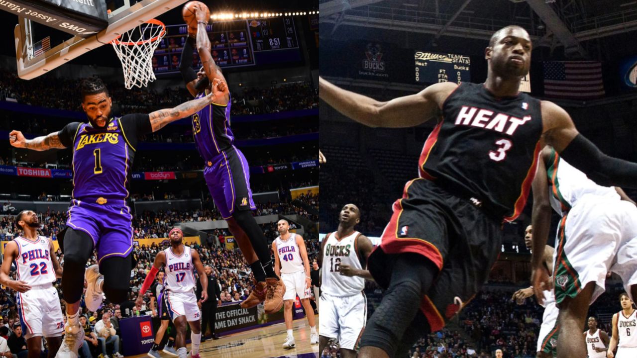 抢不到空篮就抢个镜!拉塞尔搞怪致敬詹韦连线:又一视觉陷阱名画