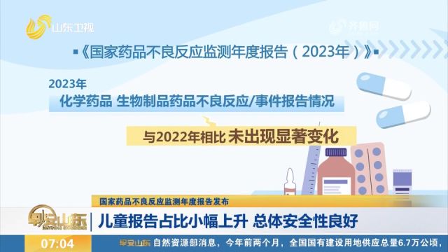 最新!国家药品不良反应监测年度报告发布:儿童报告占比小幅上升