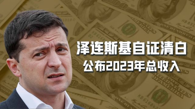 自证清白!泽连斯基公布2023年总收入,不是亿万富翁,但收入不菲