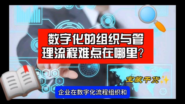 数字化的组织与管理流程难点在哪里呢?