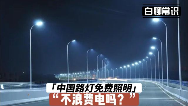 中国路灯免费照明,不浪费电吗?