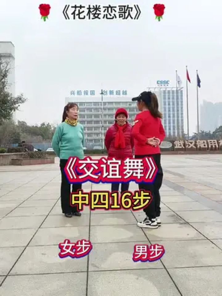 节奏缓慢《交谊舞》中四16步 #简单易学广场舞#适合初学者