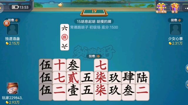 棋牌游戏字牌跑胡子