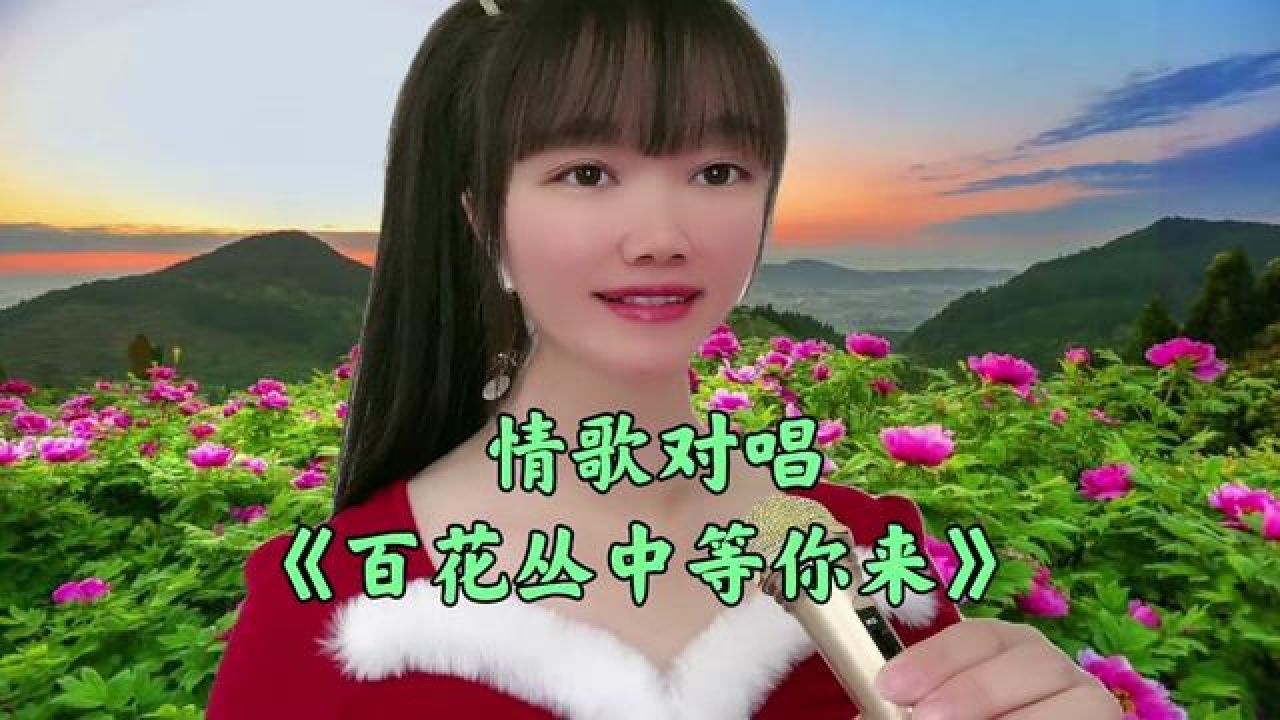 一首情歌对唱《百花丛中等你来》旋律优美歌声醉人心扉,太好听了