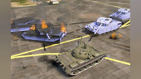 GTA：特警驾驶老式坦克闯入军事基地，被多辆犀牛坦克围攻
