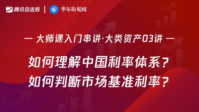 「入门串讲ⷥ䧮Š类资产03讲」:如何理解中国利率体系?如何判断市场基准利率?