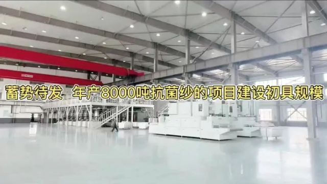 蓄势待发 年产8000吨抗菌纱项目建设初具规模