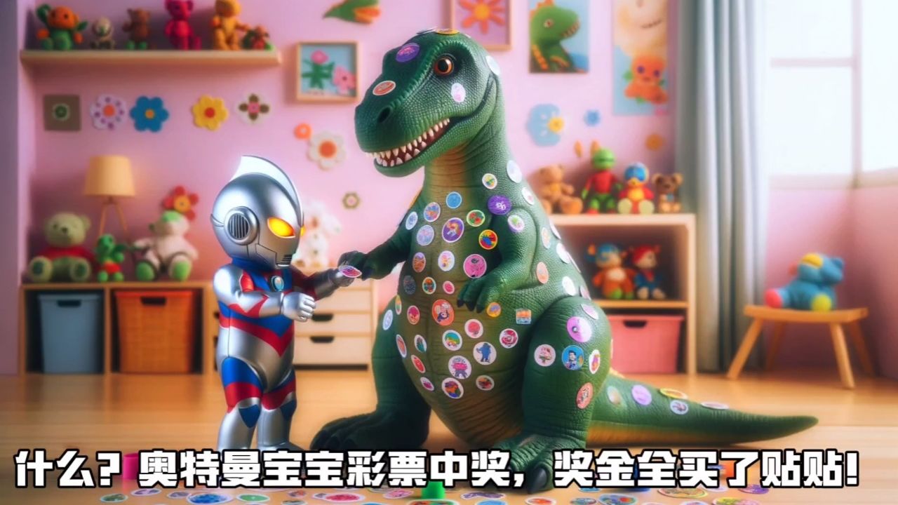 淘气宝宝小奥特曼玩贴纸