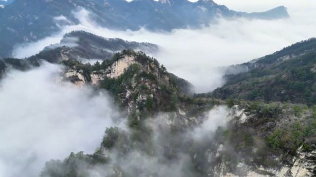 清明时节雨纷纷 河南老界岭云瀑景观美如仙境