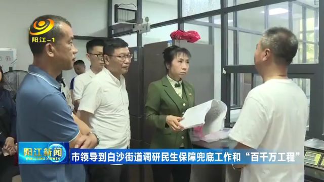 市领导到白沙街道调研民生保障兜底工作和“百千万工程”