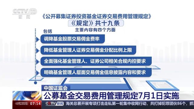 公募基金交易费用管理规定7月1日实施