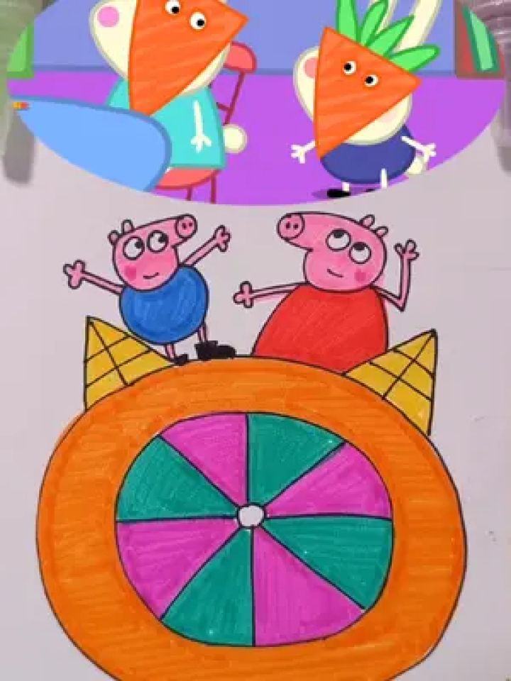 小猪佩奇 #儿童绘画 #儿童简笔画