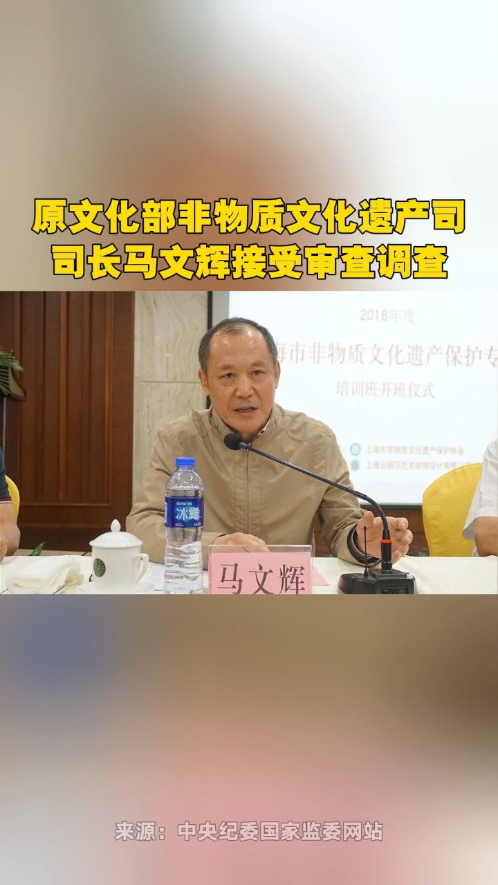 原文化部非物质文化遗产司司长马文辉接受审查调查