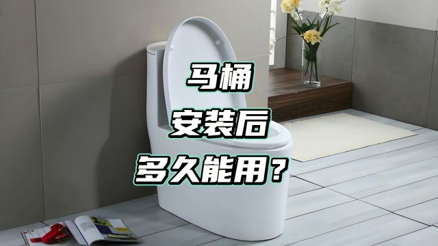 马桶安装完毕,何时才能安心如厕?答案在这里