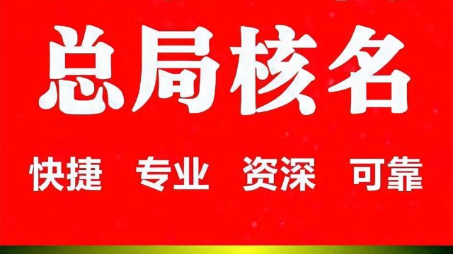 国家局核名全流程解析