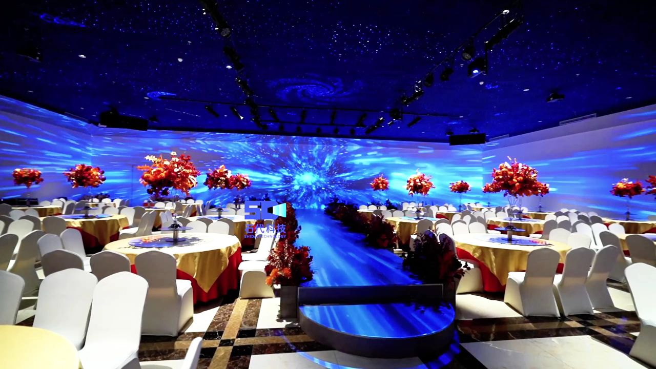 石代科技合作案例丨500平婚礼堂,升级装修成5d全息多功能宴会厅!
