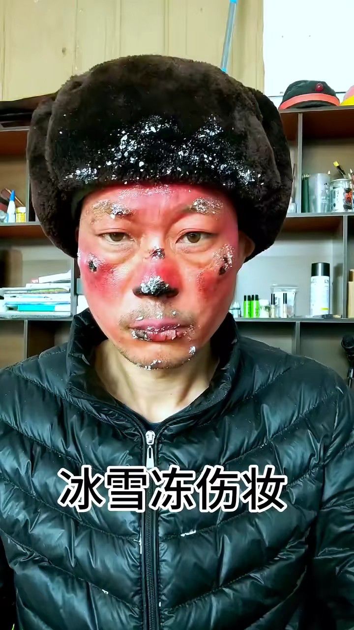 教你们化个冰雪冻伤妆,喜欢的收藏