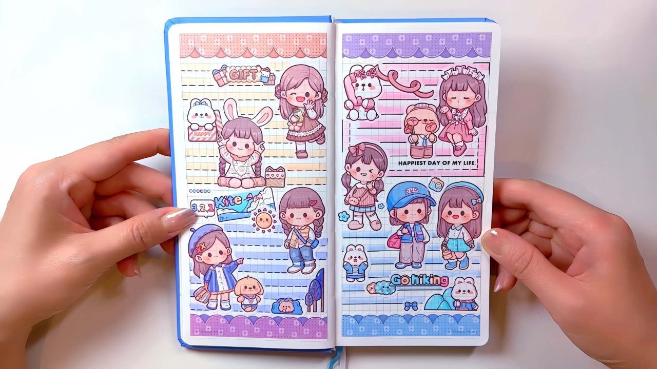 手帐 提拉多 贴纸日记 拼贴排版 声控 白噪音 沉浸式 asmr