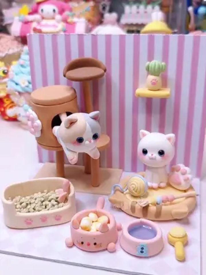 一起来养小猫咪吧~超轻粘土自制桌面养猫 #粘土教程 #手工diy #手工