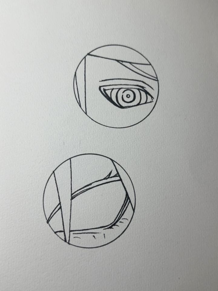 佩恩vs佐助的轮回眼画法过程图