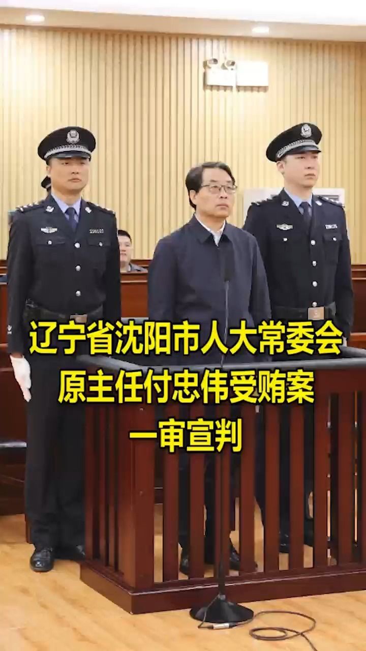 辽宁省沈阳市人大常委会原主任付忠伟受贿案一审宣判